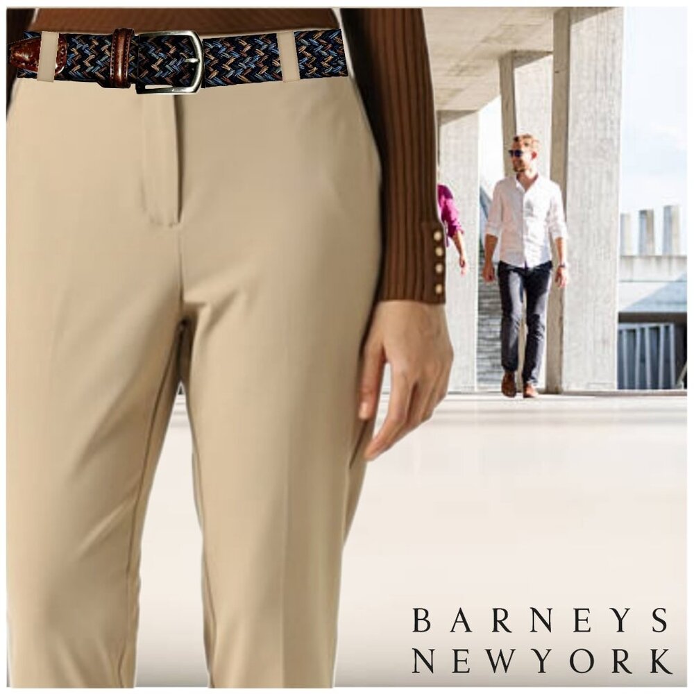 BARNEYS NEW YORK  UNISEX WOVEN STRETCHY BELT
